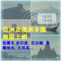 亞洲34國8天6GB無限上網卡